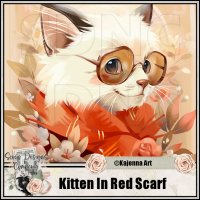 (image for) Kitten In Red Scarf