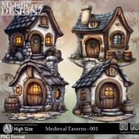 (image for) AI - Medieval Taverns - CU001 (CU4PU/PNG/PACK)