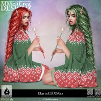 (image for) CLASSIC - Tube - CU Elaria Elf XMas (PNG)