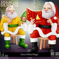 (image for) CLASSIC - Tube - CU Santa XMas Magic (PNG)